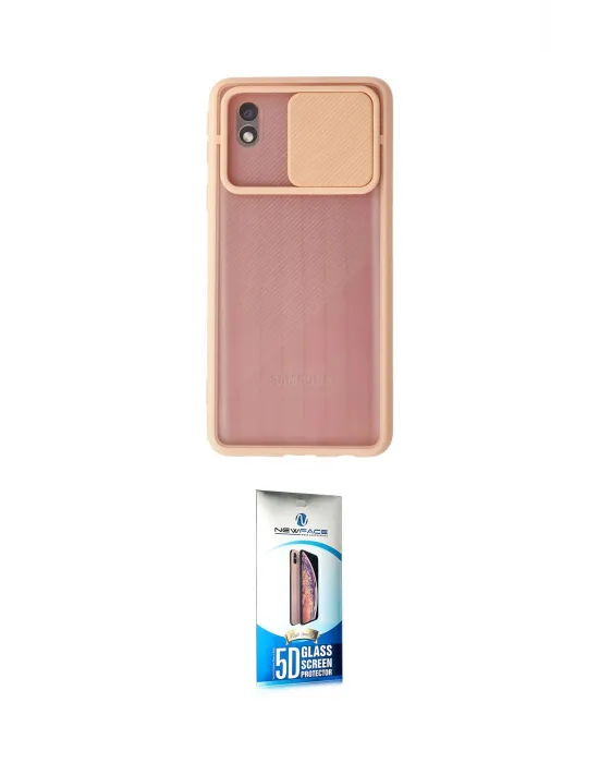 ieg™ Galaxy A01 Core Kılıf Vadi Çizgi - Siyah 5D Eko Cam Ekran Koruyucu