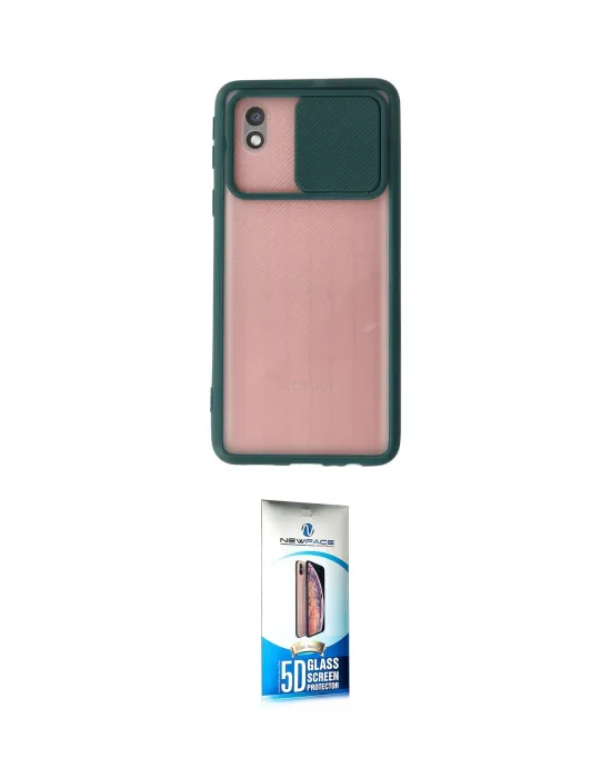 ieg™ Galaxy A01 Core Kılıf Vadi Çizgi - Siyah 5D Eko Cam Ekran Koruyucu