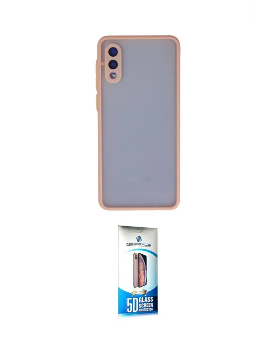 ieg™ Galaxy A02 Kılıf Ahenk Çizgi Serisi - Siyah 5D Eko Cam Ekran Koruyucu