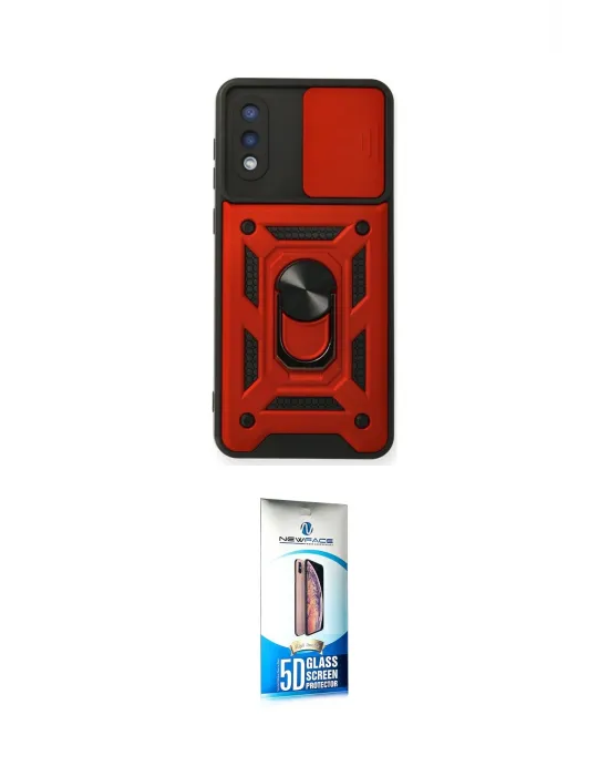 ieg™ Galaxy A02 Kılıf Ahenk Klasik - Siyah 5D Eko Cam Ekran Koruyucu