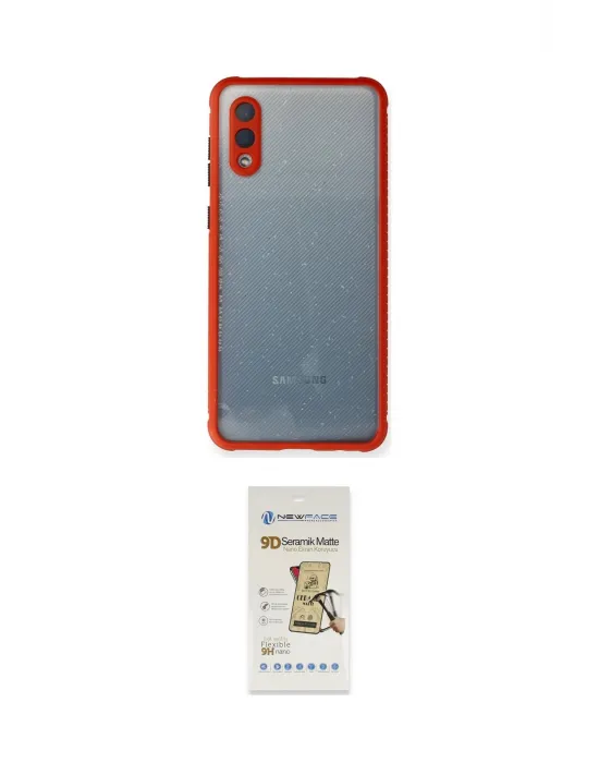 ieg™ Galaxy A02 Kılıf Nova Asil Özel Seri - Siyah Mat Seramik Nano Ekran Koruyucu