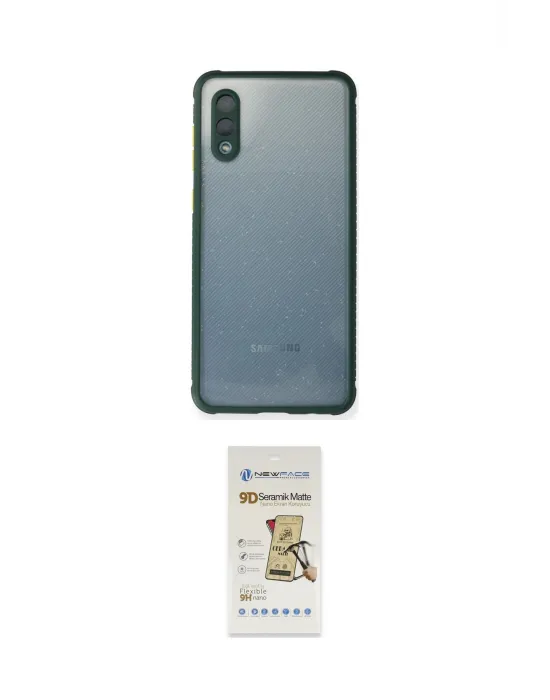 ieg™ Galaxy A02 Kılıf Nova Asil Özel Seri - Siyah Mat Seramik Nano Ekran Koruyucu