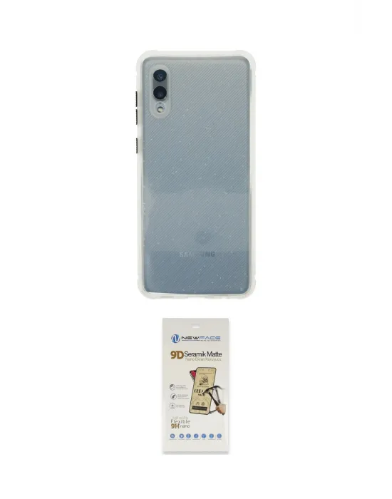 ieg™ Galaxy A02 Kılıf Nova Asil Özel Seri - Siyah Mat Seramik Nano Ekran Koruyucu