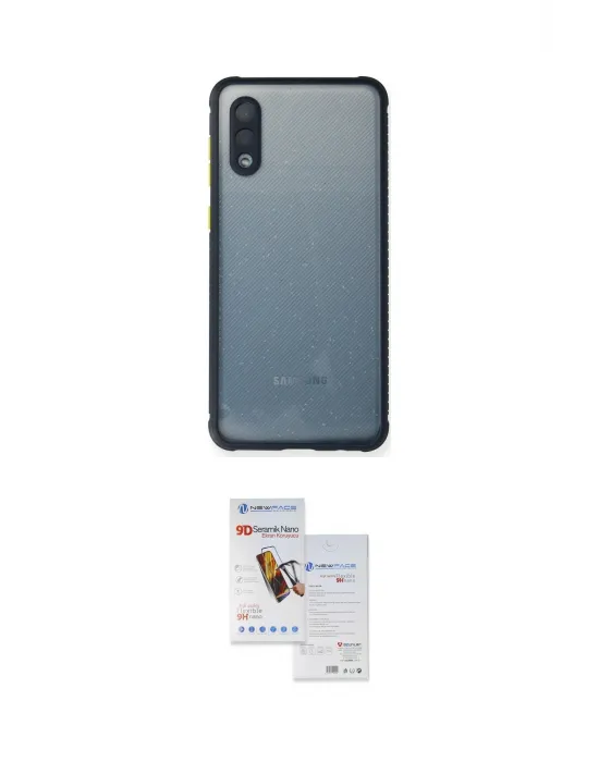 ieg™ Galaxy A02 Kılıf Nova Asil Özel Seri - Siyah Seramik Nano Ekran Koruyucu