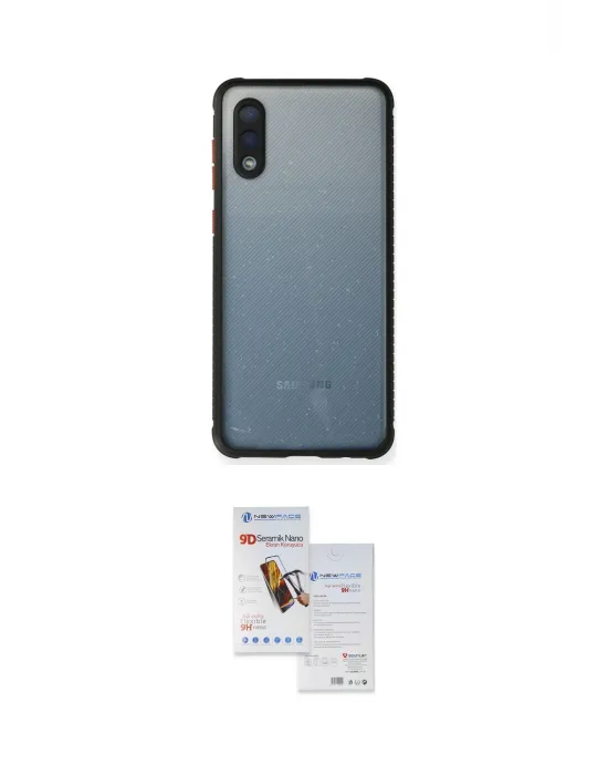 ieg™ Galaxy A02 Kılıf Nova Asil Özel Seri - Siyah Seramik Nano Ekran Koruyucu