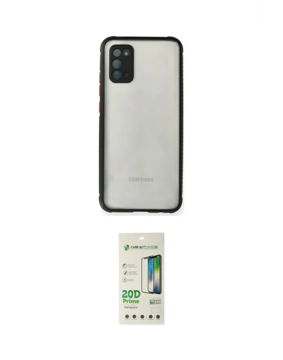 ieg™ Galaxy A02S Kılıf Nova Asil Özel Seri - Siyah 20D Premium Cam Ekran Koruyucu