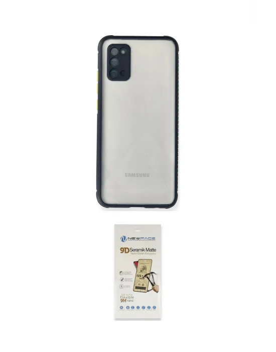 ieg™ Galaxy A02S Kılıf Nova Asil Özel Seri - Siyah Mat Seramik Nano Ekran Koruyucu