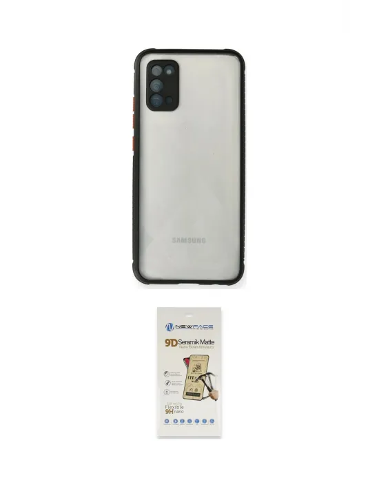 ieg™ Galaxy A02S Kılıf Nova Asil Özel Seri - Siyah Mat Seramik Nano Ekran Koruyucu