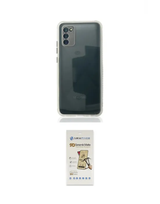 ieg™ Galaxy A02S Kılıf Nova Asil Özel Seri - Siyah Mat Seramik Nano Ekran Koruyucu