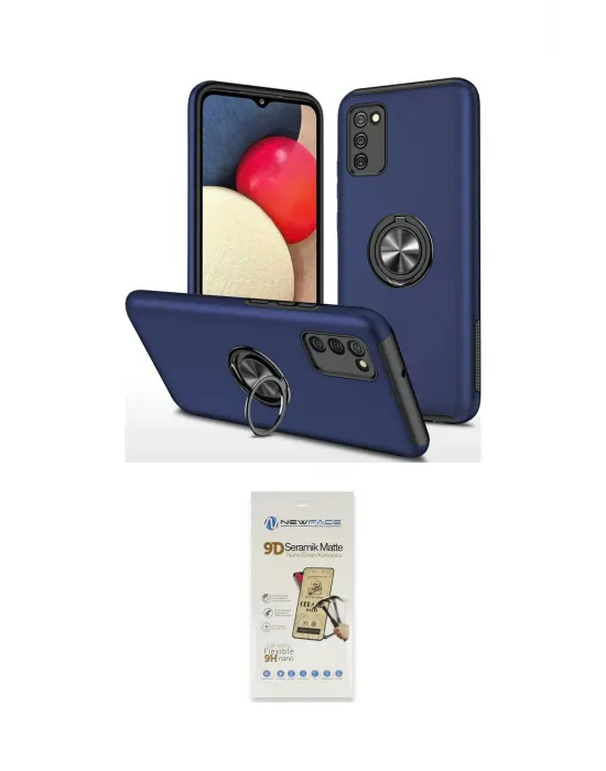 ieg™ Galaxy A02S Kılıf Odak Form Prime - Siyah Mat Seramik Nano Ekran Koruyucu