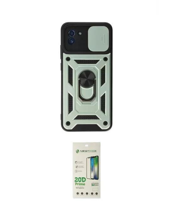 ieg™ Galaxy A03 Kılıf Ahenk Klasik - Siyah 20D Premium Cam Ekran Koruyucu