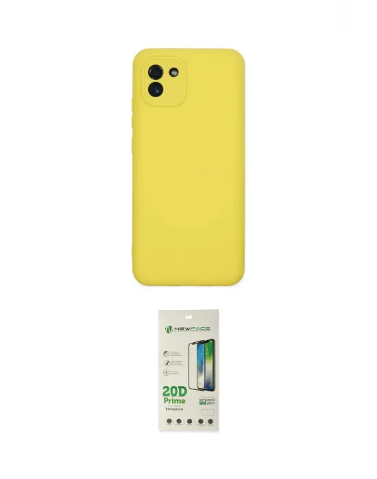 ieg™ Galaxy A03 Kılıf Ahenk Serisi - Siyah 20D Premium Cam Ekran Koruyucu