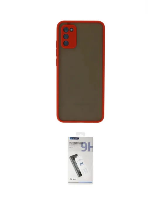 ieg™ Galaxy A03S Kılıf Ahenk Çizgi Serisi - Şeffaf Uv Polymer Nano Ekran Koruyucu