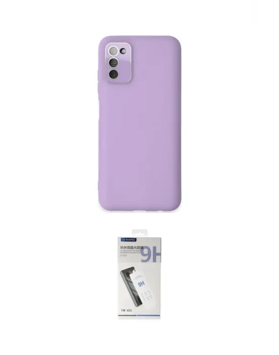ieg™ Galaxy A03S Kılıf Çekirdek Modern Serisi - Şeffaf Uv Polymer Nano Ekran Koruyucu