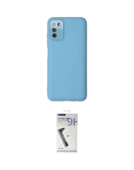 ieg™ Galaxy A03S Kılıf Çekirdek Modern Serisi - Şeffaf Uv Polymer Nano Ekran Koruyucu