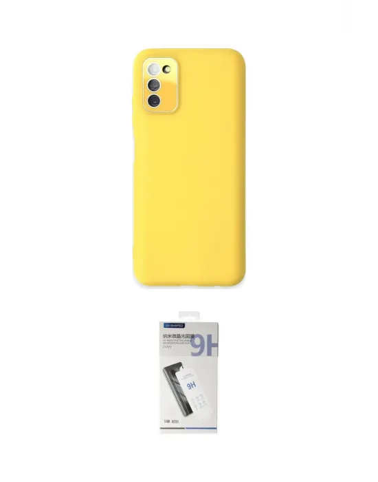 ieg™ Galaxy A03S Kılıf Çekirdek Modern Serisi - Şeffaf Uv Polymer Nano Ekran Koruyucu