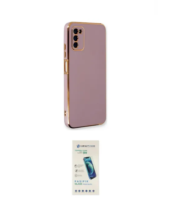 ieg™ Galaxy A03S Kılıf Yankı Serisi - Şeffaf Pasifik Cam Ekran Koruyucu