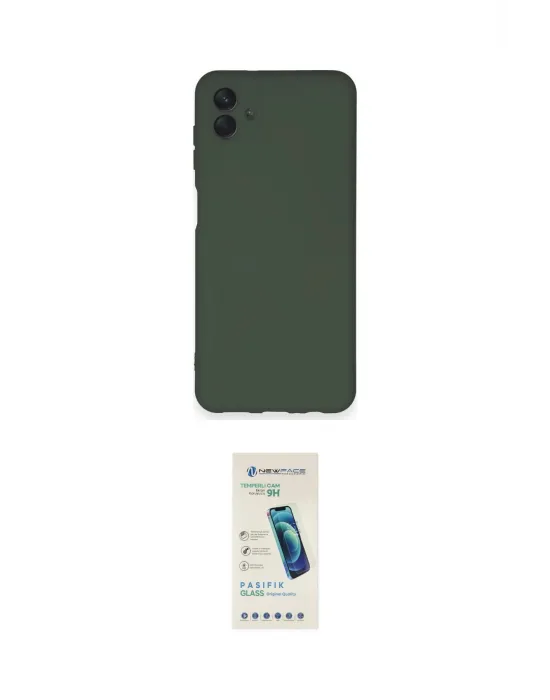ieg™ Galaxy A04 Kılıf Ahenk Serisi - Şeffaf Pasifik Cam Ekran Koruyucu