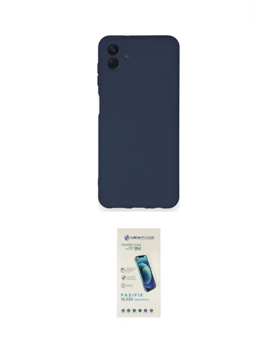 ieg™ Galaxy A04 Kılıf Ahenk Serisi - Şeffaf Pasifik Cam Ekran Koruyucu
