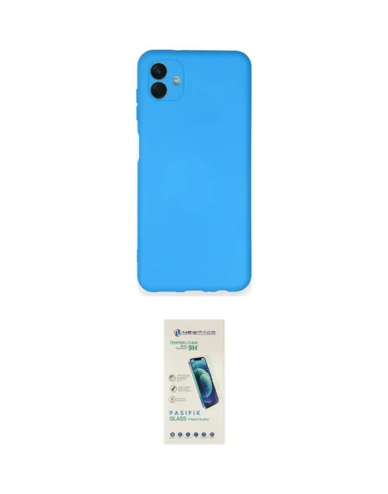 ieg™ Galaxy A04 Kılıf Ahenk Serisi - Şeffaf Pasifik Cam Ekran Koruyucu