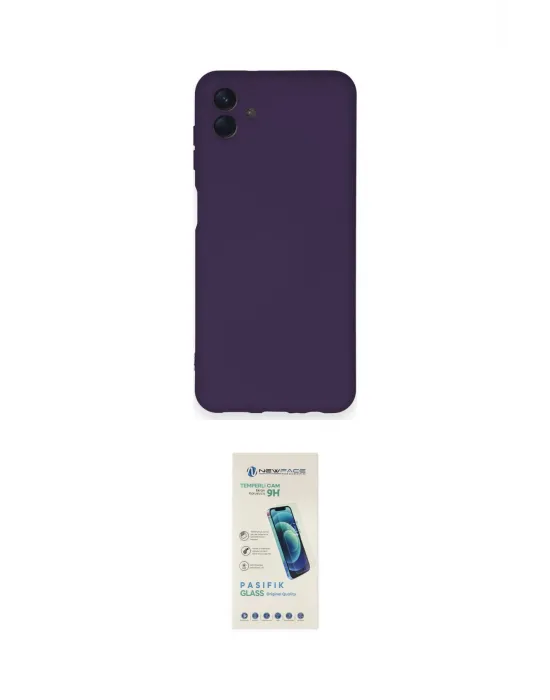 ieg™ Galaxy A04 Kılıf Ahenk Serisi - Şeffaf Pasifik Cam Ekran Koruyucu