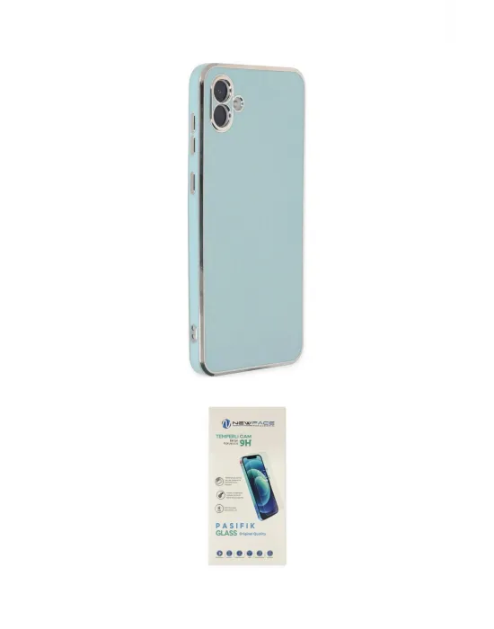 ieg™ Galaxy A04 Kılıf Yankı Serisi - Şeffaf Pasifik Cam Ekran Koruyucu