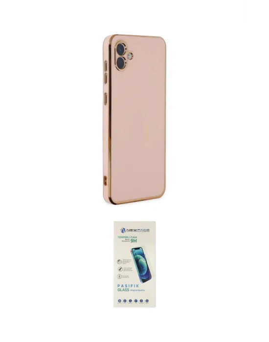 ieg™ Galaxy A04 Kılıf Yankı Serisi - Şeffaf Pasifik Cam Ekran Koruyucu