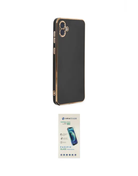 ieg™ Galaxy A04 Kılıf Yankı Serisi - Şeffaf Pasifik Cam Ekran Koruyucu
