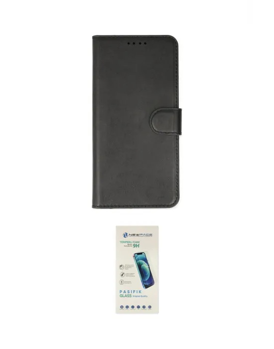 ieg™ Galaxy A04S Kılıf Siluet Işık Serisi - Şeffaf Pasifik Cam Ekran Koruyucu