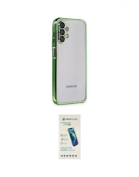 ieg™ Galaxy A04S Kılıf Vadi Minimal - Şeffaf Pasifik Cam Ekran Koruyucu