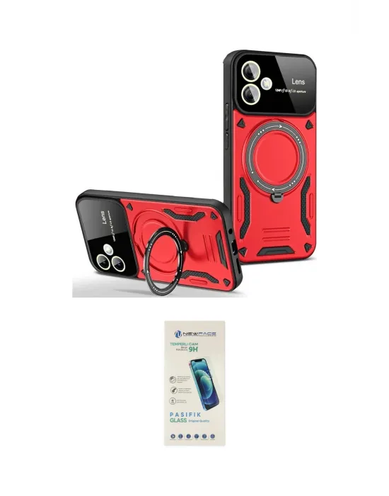 ieg™ Galaxy A05 Kılıf Kıvılcım Modern Serisi - Şeffaf Pasifik Cam Ekran Koruyucu