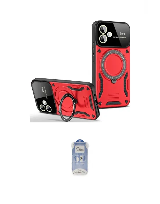 ieg™ Galaxy A05 Kılıf Kıvılcım Modern Serisi - Siyah Joko Magic 5D Cam