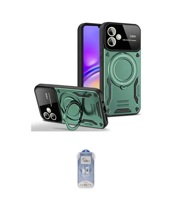 ieg™ Galaxy A05 Kılıf Kıvılcım Modern Serisi - Siyah Joko Magic 5D Cam