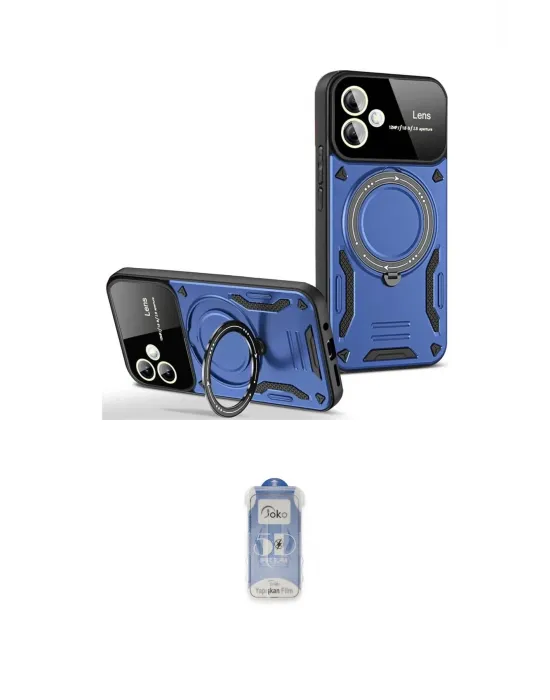 ieg™ Galaxy A05 Kılıf Kıvılcım Modern Serisi - Siyah Joko Magic 5D Cam