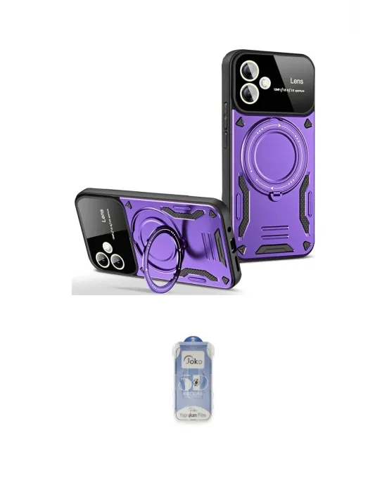 ieg™ Galaxy A05 Kılıf Kıvılcım Modern Serisi - Siyah Joko Magic 5D Cam