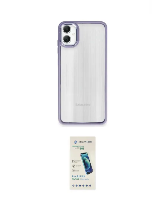 ieg™ Galaxy A05 Kılıf Nova Işık Serisi - Şeffaf Pasifik Cam Ekran Koruyucu