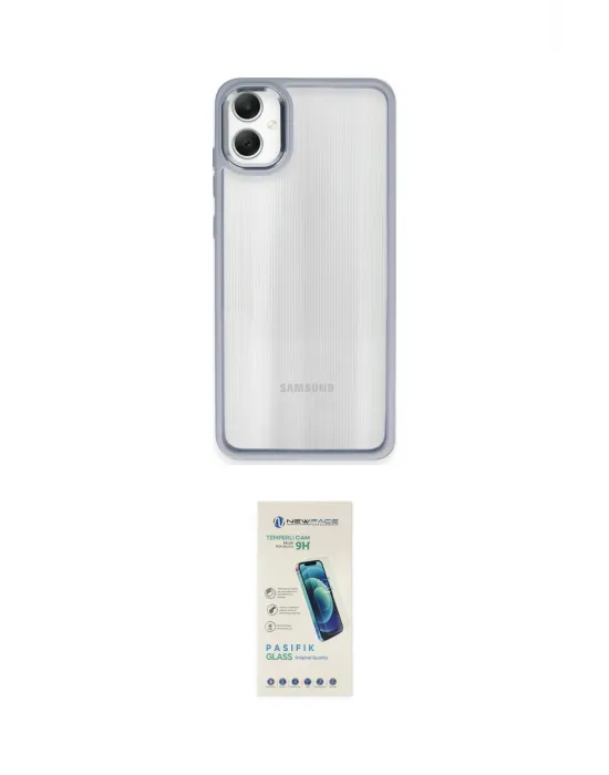 ieg™ Galaxy A05 Kılıf Nova Işık Serisi - Şeffaf Pasifik Cam Ekran Koruyucu
