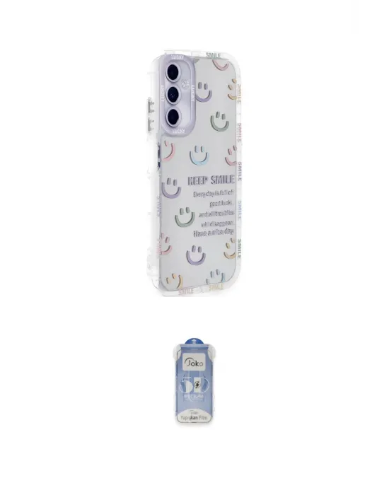 ieg™ Galaxy A05S Kılıf Ahenk Modern Serisi - Siyah Joko Magic 5D Cam