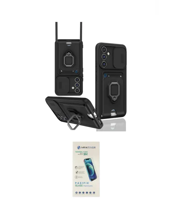 ieg™ Galaxy A05S Kılıf Vadi Form Prime - Şeffaf Pasifik Cam Ekran Koruyucu