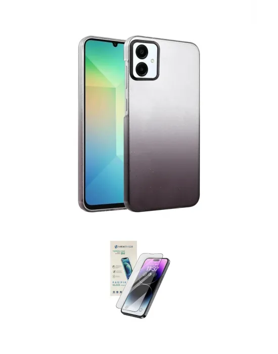 ieg™ Galaxy A06 Kılıf Kıvılcım Minimal Özel Seri - Şeffaf Pasifik Cam Ekran Koruyucu