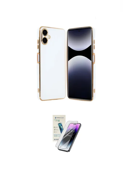 ieg™ Galaxy A06 Kılıf Yankı Serisi - Şeffaf Pasifik Cam Ekran Koruyucu