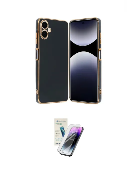 ieg™ Galaxy A06 Kılıf Yankı Serisi - Şeffaf Pasifik Cam Ekran Koruyucu