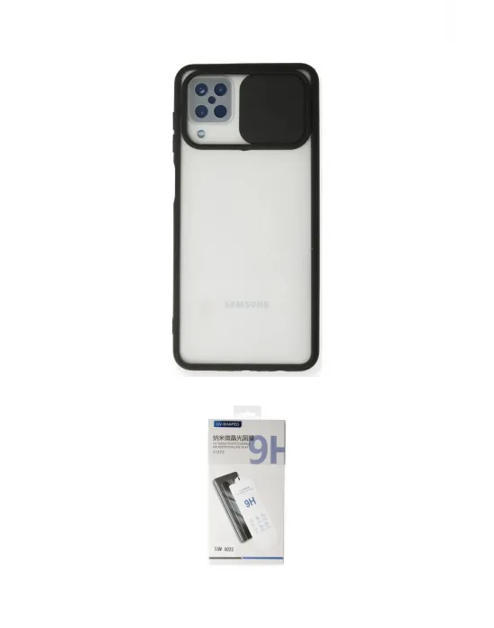 ieg™ Galaxy A12 Kılıf Vadi Çizgi - Şeffaf Uv Polymer Nano Ekran Koruyucu