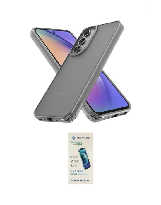 ieg™ Galaxy A14 4G Kılıf Atlas Form - Şeffaf Pasifik Cam Ekran Koruyucu