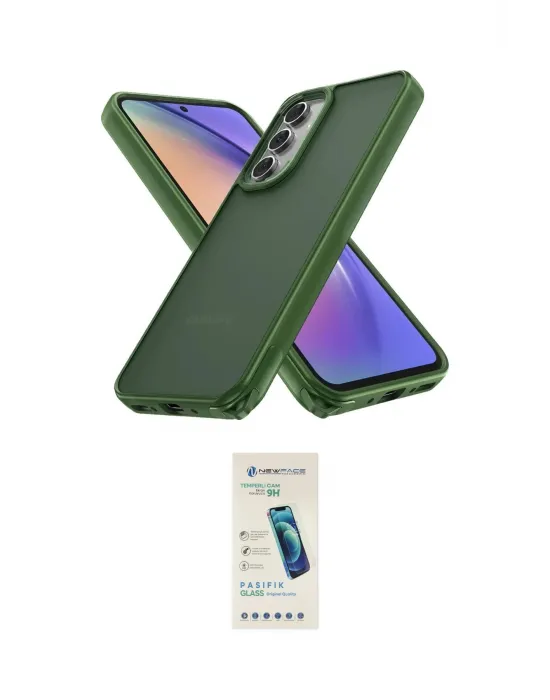 ieg™ Galaxy A14 4G Kılıf Atlas Form - Şeffaf Pasifik Cam Ekran Koruyucu