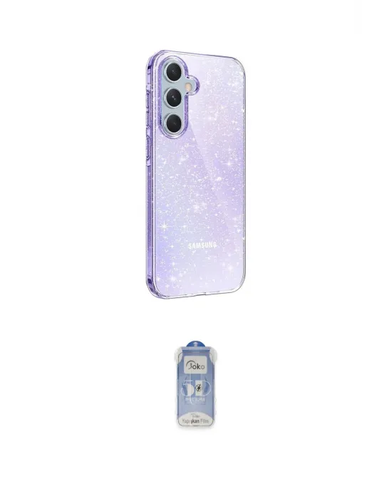 ieg™ Galaxy A14 4G Kılıf Yankı Doku Prime - Siyah Joko Magic 5D Cam