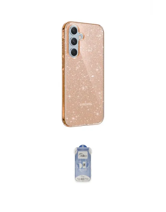 ieg™ Galaxy A14 4G Kılıf Yankı Doku Prime - Siyah Joko Magic 5D Cam