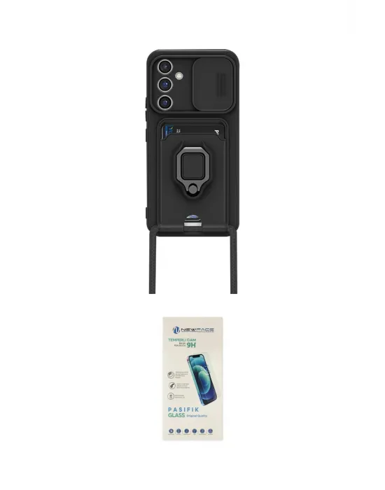 ieg™ Galaxy A15 4G Kılıf Vadi Form Prime - Şeffaf Pasifik Cam Ekran Koruyucu