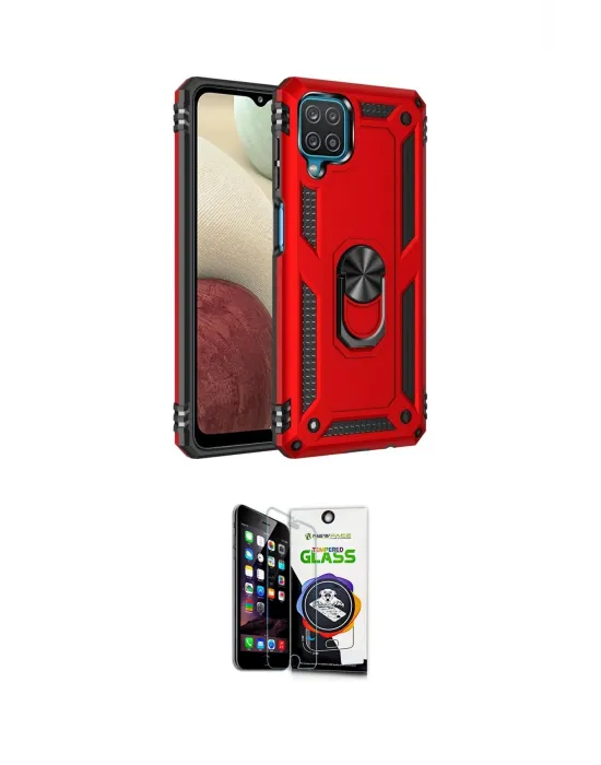 ieg™ Galaxy A22 Kılıf Ahenk Klasik Koleksiyonu - Şeffaf Temperli Cam Ekran Koruyucu