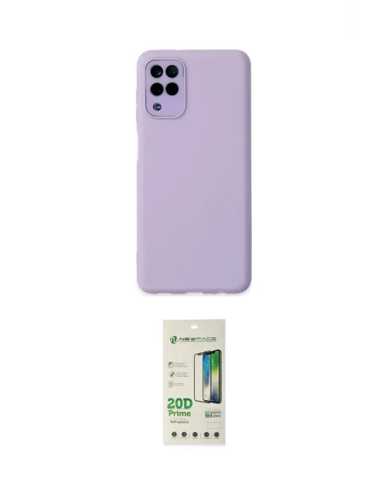ieg™ Galaxy A22 Kılıf Çekirdek Modern Serisi - Siyah 20D Premium Cam Ekran Koruyucu